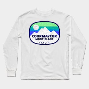 Ski Courmayeur Italy Skiing Mont Blanc Italia Matterhorn Long Sleeve T-Shirt